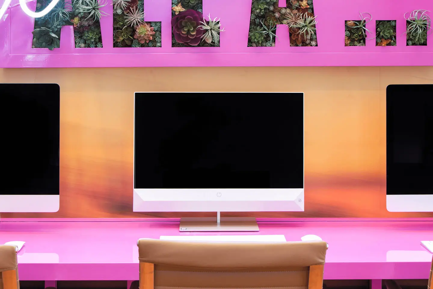 desktop computer stations