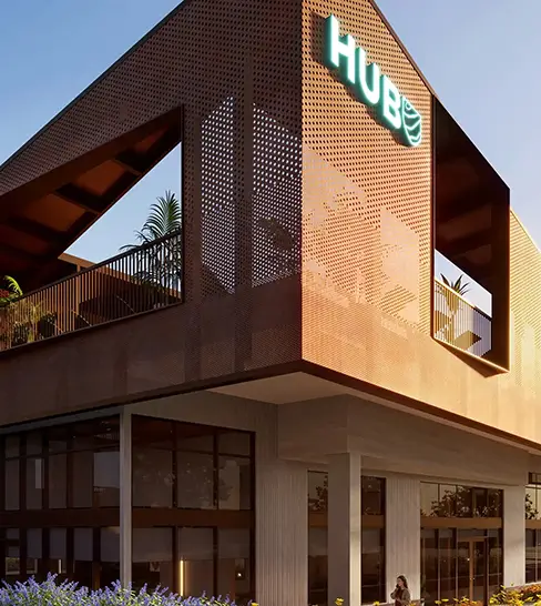 exterior of the Hub Boulder building