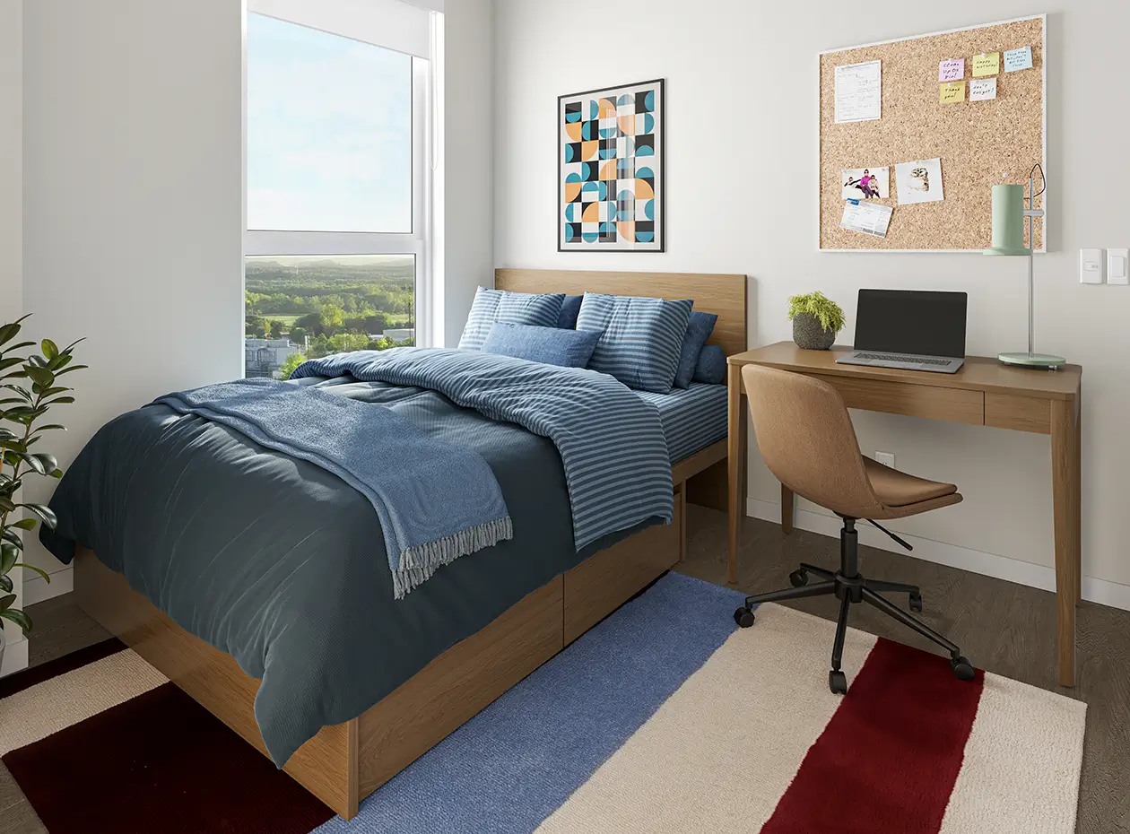 furnished bedroom
