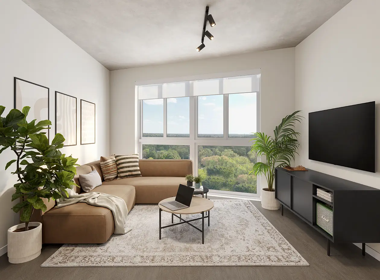 Furnished apartment living room