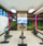 Fitness center equipped with exercise equipment