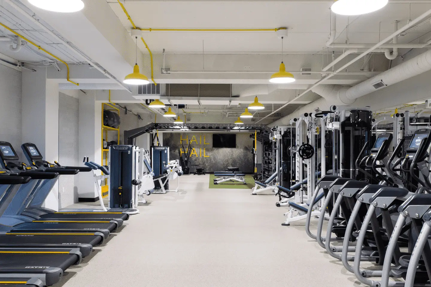 fully equipped on-site fitness center